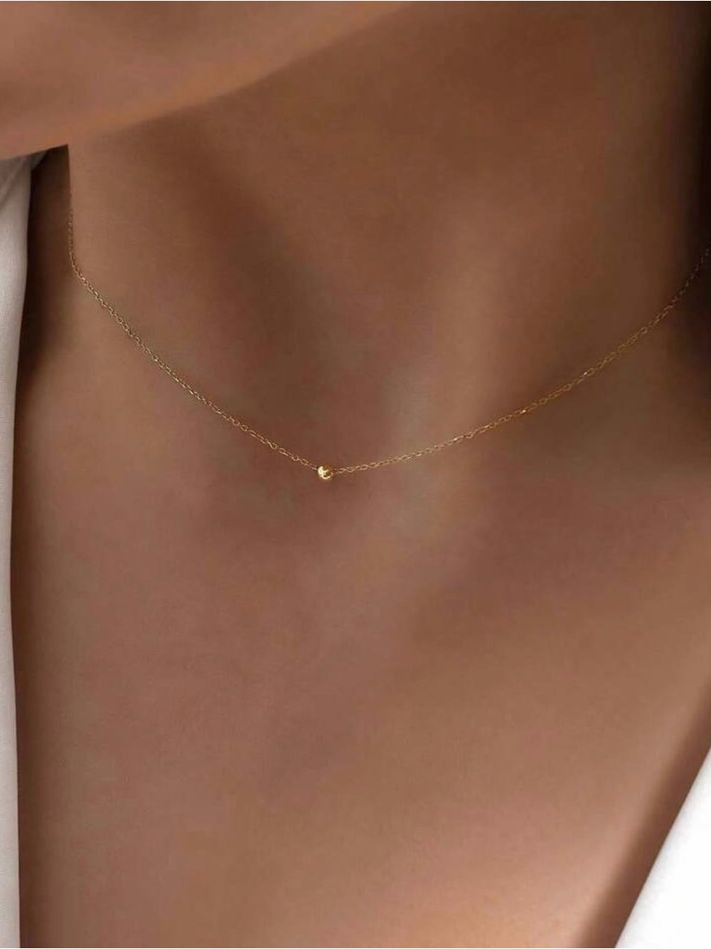 Delicate Stainless Steel Mini Bead Necklace - Women Jewelry